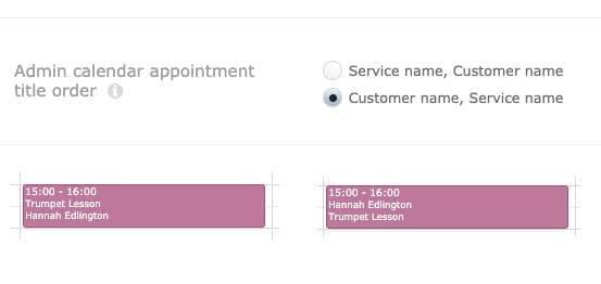 Jezzam - Configurable booking titles